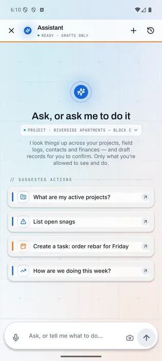 copilot home screen